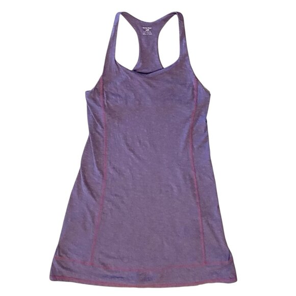 Horny Toad Racerback Slubbed Burnout Cotton Tank Dress Purple - Picture 7 of 12